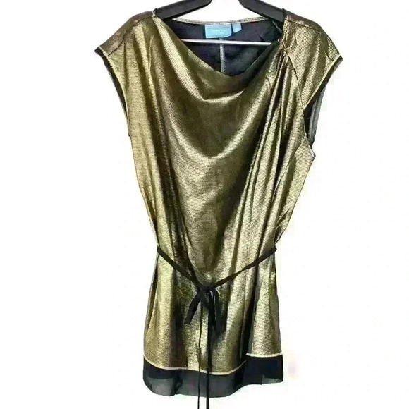 Simply Vera Vera Wang Tops - Simply Vera Vera Wang Metallic Bow Tie Shirt